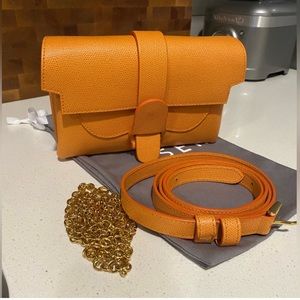 Senreve Gold chain purse strap.